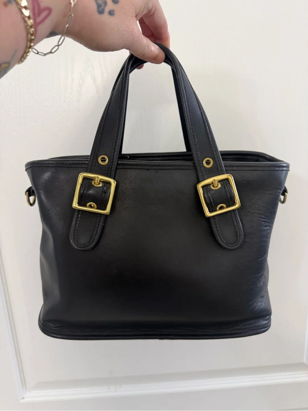 COACH Vintage Legacy Satchel Shoulder Crossbody Bag 9063  Black Glovetanned